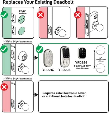 Yale Assure Lock - Touchscreen Keypad Door Lock in Satin Nickel