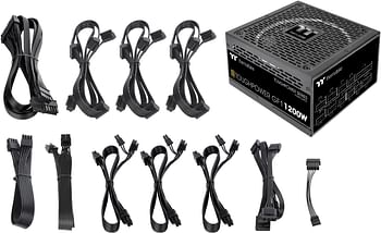 Thermaltake Toughpower GF1 1200 Watt Power Supply, Full Modular, 80 Plus Gold, PSU, Single Rail, 100 A, 140mm Fan, ATX - Black