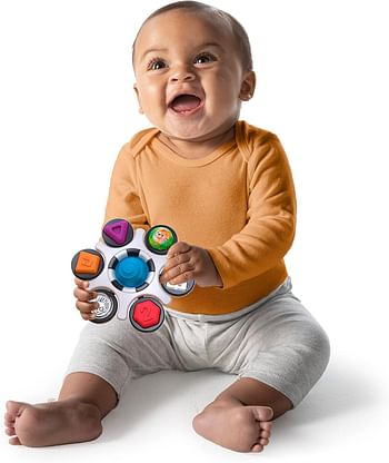 Baby Einstein Baby Einstein, Curiosity Clutch Fidget Sensory Toy and Pop It Rattle, BPA Free Infant Teether, Age 3 Monthsplus