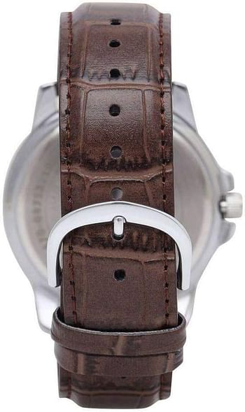 Casio Watch A1370 for men 45 mm - Brown, Black