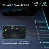 ASUS ROG Hone Ace Aim Lab Edition Gaming Mouse Pad, 508 X 420 x 3 mm, Large Size, Soft, Hybrid Cloth Material, Non-Slip Rubber Base, Esports & FPS Gaming - Black