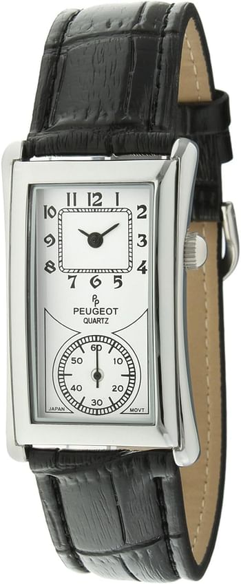 Peugeot Vintage Contoured Doctors Style Watch with Leather Band