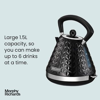 Morphy Richards 108131 Pyramid 3000w Kettle Traditional - Black