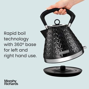 Morphy Richards 108131 Pyramid 3000w Kettle Traditional - Black