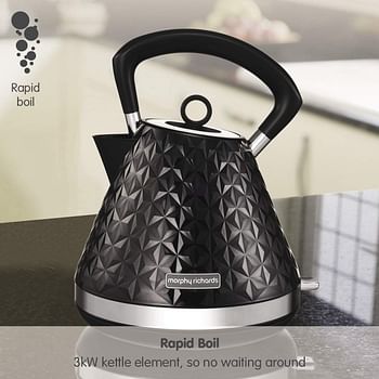 Morphy Richards 108131 Pyramid 3000w Kettle Traditional - Black