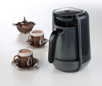 ALSAIF-ELEC E03423 Turkish Coffee Maker With BS Plug 480.0 W - Black And Gray