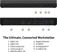 Belkin CONNECT USBC Link Dock for three Monitors INC007vfBK