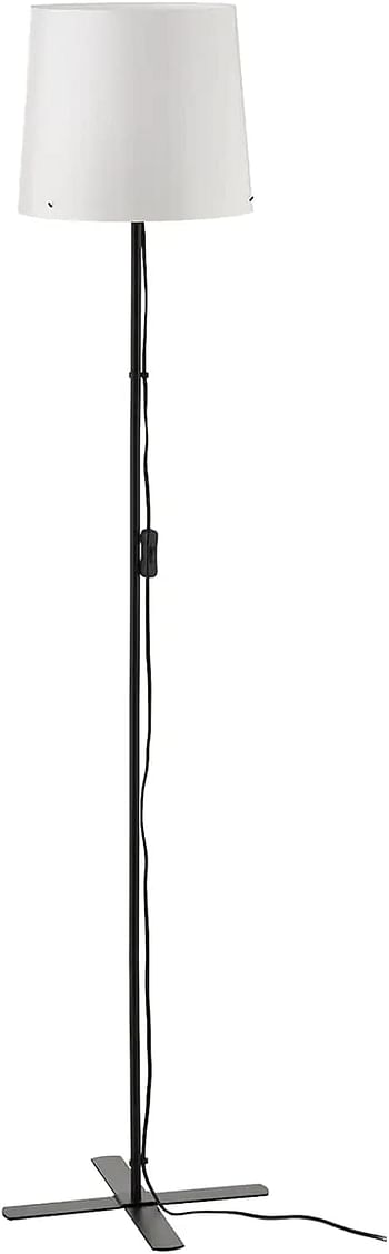 Barlast Floor Lamp, Black/White, 150 Cm (59 ") Pack of 1, LED Bulb E27 includes