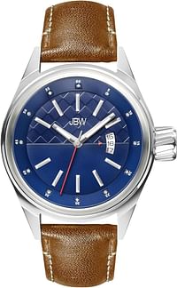 JBW Rook Men's Wristwatch Leather Quartz Analog 46mm J6287F - Brown