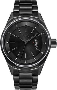 JBW Luxury Men's Rook 12 Diamonds Multi-Layer Dial Watch 46 mm - Black