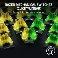 Razer BlackWidow V4 Mechanical Gaming Keyboard, Yellow Switches Linear & Silent, Chroma RGB, 6 Dedicated Macro Keys, Magnetic Wrist Rest, Doubleshot ABS Keycaps - Black