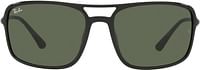 Ray-Ban Rb4375 Rectangular Sunglasses - Black, Dark Green