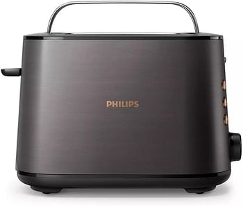 Philips 5000 Series Toaster 950W Auto Shut off Reheat Mode Bun Warming Rack HD265031 - Black / Copper