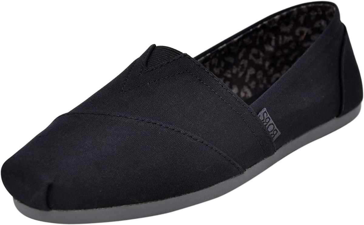 Skechers BOBS Women's Bobs Plush-Peace & Love Ballet Flat 40 EU - Black