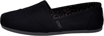 Skechers BOBS Women's Bobs Plush-Peace & Love Ballet Flat 40 EU - Black