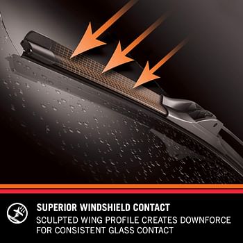 K&N Edge Wiper Blades: All Weather Performance, Superior Windshield Contact, Streak-Free Wipe Technology: 22 Inch Pack Of 2