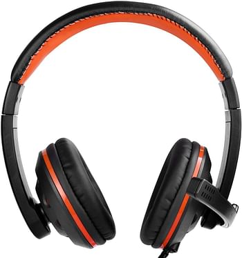 Edatalife Stereo Gaming Headset For Playstation 4, Pc, Xbox One, Noise Cancellation, Microphone, Bass Surround Sound With Soft Ear Protectors, Gaming Laptop (Orange) Dl-1700C.