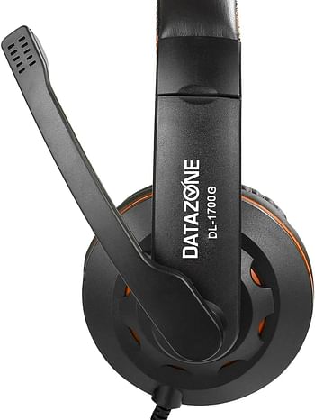 Edatalife Stereo Gaming Headset For Playstation 4, Pc, Xbox One, Noise Cancellation, Microphone, Bass Surround Sound With Soft Ear Protectors, Gaming Laptop (Orange) Dl-1700C.