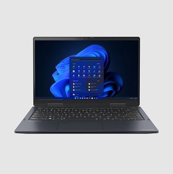 توشيبا دينابوك بورتيج X30W-K - الجيل الثاني عشر معالج كور i7 1270p 12 نواة و16 خيط - 16 جيجابايت أل بي دي دي أر5 5200 ميجاهرتز رام، 512جيجابايت أن في ام اي اس اس دي، 13.3 بوصة 2 في 1 شاشة تعمل باللمس شارب ايجزو فل اتش دي مضادة للوهج ويندوز مرحبا، بصمة الإ