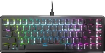 ROCCAT Vulcan II Mini – 65% Optical PC Gaming Keyboard with Customizable RGB Illumination, Detachable Cable, Button Duplicator, Aluminum Plate, 100M Keystroke Durability - Black (ROC-12-043)