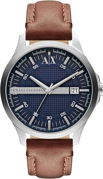 Armani Exchange Men's Three-Hand Date Stainless Steel Watch 46mm  - Brown