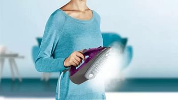 TEFAL FV2843M0 Steam Iron Express Steam Iron Steamer 2600 W 270 ml Anti-scale Ceramic Soleplate - Dark Purple