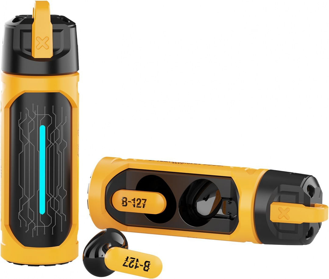 Transformers True Tf-T11 Wireless Earbuds Bluetooth 5.4 Headphones Stereo Bass Earphones, Noise Cancelling - Yellow