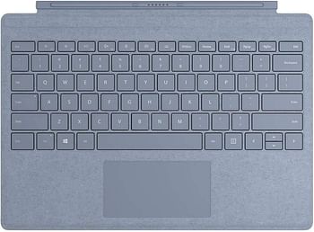 مايكروسوفت FFQ-00121 لوحة مفاتيح غطاء توقيع سيرفس برو الكامل من نوع كويرتي- أزرق ثلجي