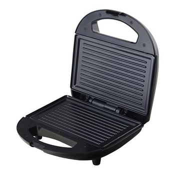 Geepas GGM6001 700W 2 Slice Grill Maker With Non-Stick Plates Stainless Steel Panini Press, Sandwich Toaster, Grill & Griddle Toasty Maker Cord-Warp For Storage, Ideal For Breakfast