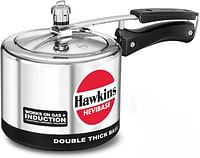 Hawkins Havibase Aluminum Induction Compatible Double Thick Base Pressure Cooker 3 Litres - Silver