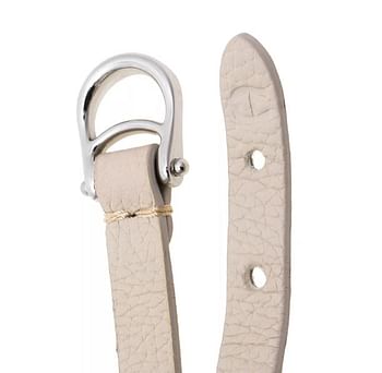 Aigner Leather Double Tour Logo Bracelet - Off White