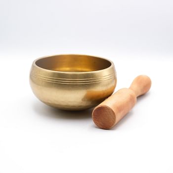 Authentic Himalayan Singing Bowl Single Set Vibrant Red Design Handcrafted in Nepal Small Includes Traditional Wooden Striker Ideal for Healing, Mindfulness, Meditation, and Yoga 193 Grams - Red