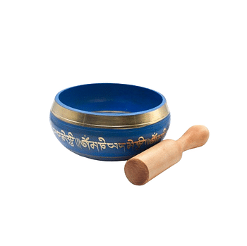 Authentic Himalayan Singing Bowl Single Set Vibrant Design Handcrafted in Nepal Small Includes Traditional Wooden Striker Ideal for Healing, Mindfulness, Meditation, and Yoga 191 Grams -Teal