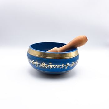 Authentic Himalayan Singing Bowl Single Set Handcrafted in Nepal Includes Traditional Wooden Striker Ideal for Healing, Mindfulness, Meditation, and Yoga 272 Grams - Black