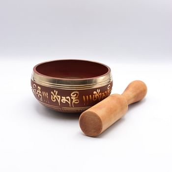 Authentic Himalayan Singing Bowl Single Set Handcrafted in Nepal Includes Traditional Wooden Striker Ideal for Healing, Mindfulness, Meditation, and Yoga 272 Grams - Black