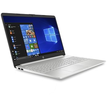 HP 2020 Laptop 11th Gen Intel Core i3-1115G4 15.6 Inch FHD 256GB SSD 4GB RAM Shared Intel UHD Graphics Windows 10 Home S Mode English & Arabic Keyboard 15s-fq2020ne -  Natural Silver