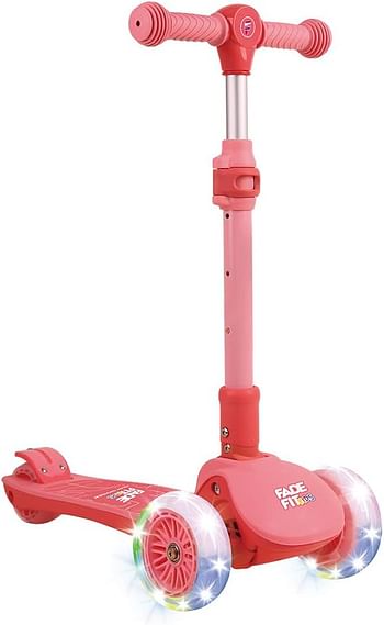 Fade Fit- Foldy Cruiser Outdoor & Sports Toys, Scooters, Kids Kick Cool Baby, Globber, Racer, Boys Three Wheel - Pink