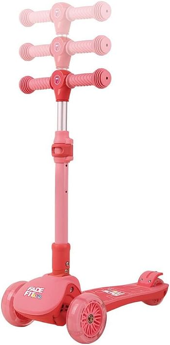 Fade Fit- Foldy Cruiser Outdoor & Sports Toys, Scooters, Kids Kick Cool Baby, Globber, Racer, Boys Three Wheel - Pink