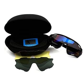 UBER SWEET A053 Lens Polarized Cycling Eyewear Set Bike Sports Glasses Mens Cycling Glasses Bicycle Sunglasses With Box Riding Fishing Goggles - Multicolor