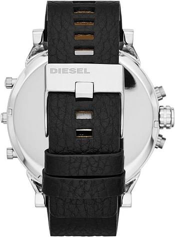 Diesel Mr. Daddy 2.0 Men's Chronograph Quartz Analog Watch Leather Strap - Black/Silver