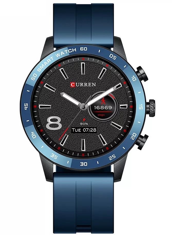 CURREN 6001 Intelligent full touch screen waterproof smart watch For Men's & Women's - Blue