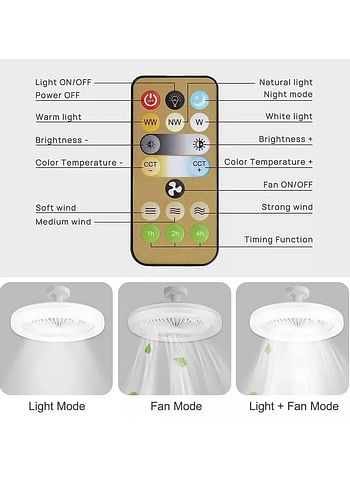 LED Multi-Function Fan Light with Remote Control - Energy Efficient