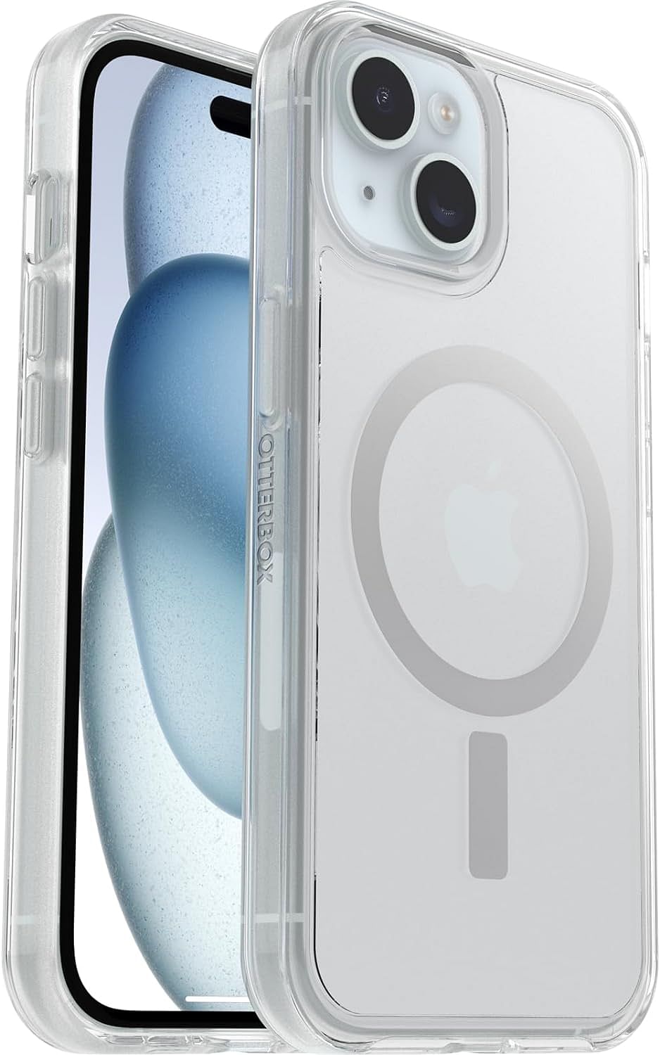 OtterBox Symmetry Clear for MagSafe Case for iPhone 15 / iPhone 14 / iPhone 13, Shockproof, Drop proof, Protective Thin Case, 3x Tested to Military Standard, Clear, No Retail Packaging