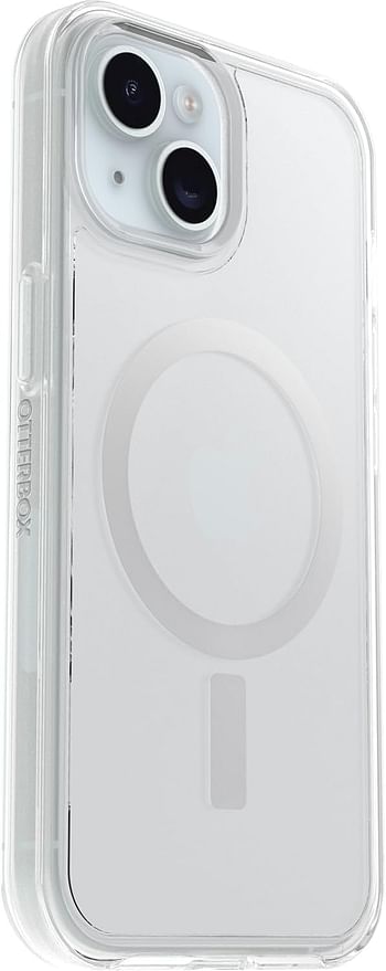 OtterBox Symmetry Clear for MagSafe Case for iPhone 15 / iPhone 14 / iPhone 13, Shockproof, Drop proof, Protective Thin Case, 3x Tested to Military Standard, Clear, No Retail Packaging