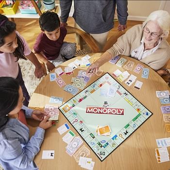 Monopoly Game, Family Board Games for 2 to 6 Players, Board Games for Kids Ages 8 and Up, Includes 8 Tokens (Tokens May Vary)