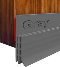 NIXUIO Door Bottom Draft Seal Strip Self Adhesive, Under Door Draft Stoppers for Noise Proof, Patio, Dust, Door Insulation Energy Saving - Grey