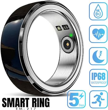 SKY LAND Smart Fitness Ring a lightweight Sleep Health Monitor Ring with Sleep Quality Detection 24/7 | Waterproof 5ATM -EM-217-20