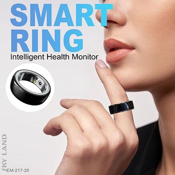 SKY LAND Smart Fitness Ring a lightweight Sleep Health Monitor Ring with Sleep Quality Detection 24/7 | Waterproof 5ATM -EM-217-20