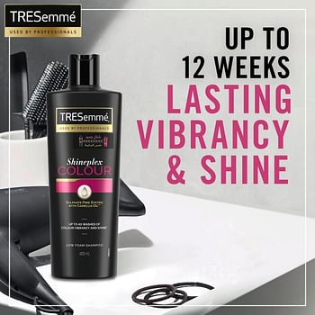 TRESEMMÉ Shineplex Colour Shampoo for vibrant hair, with Camellia Oil, Professional Sulphate-free 400ml