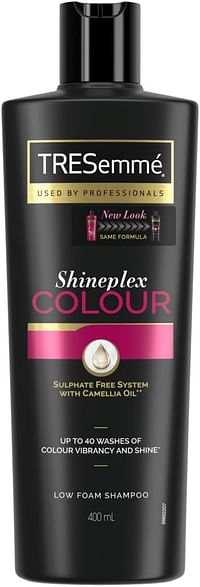 TRESEMMÉ Shineplex Colour Shampoo for vibrant hair, with Camellia Oil, Professional Sulphate-free 400ml